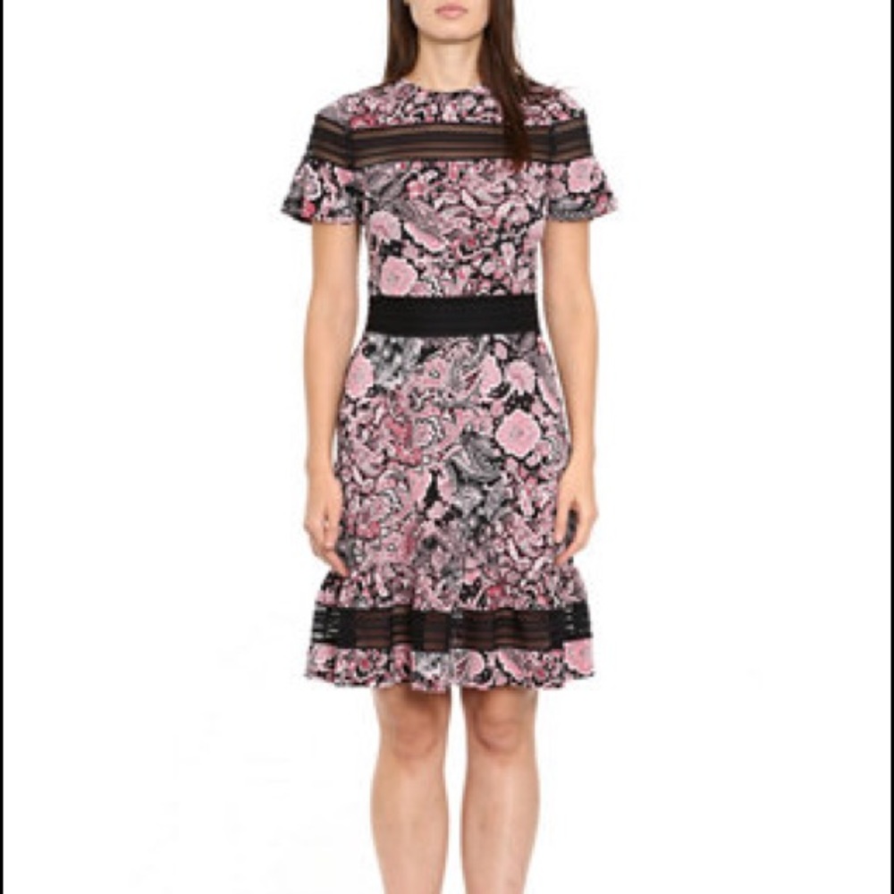 Micheal Kors Women's Paisley Mesh Mini Dress